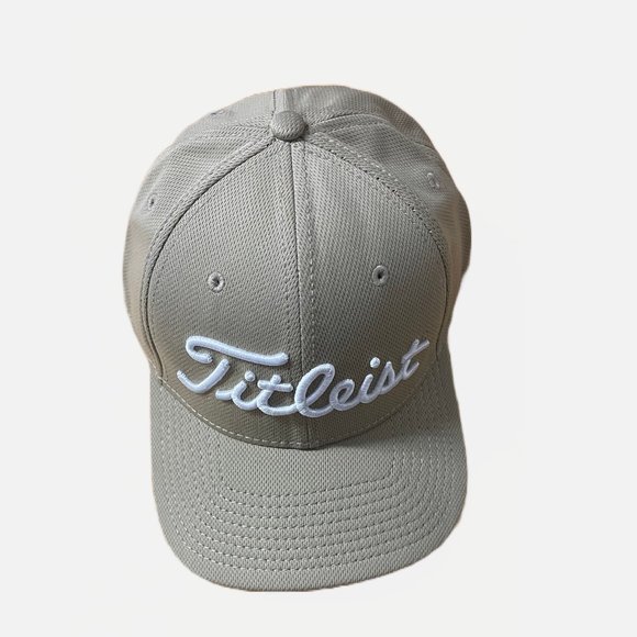 NWOT! Titleist Embroidered Beige Flex Fit Men's Era Hat/cap Medium/Large - Picture 1 of 5